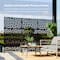 Glitzhome® 6ft. Black Galvanized Steel Irregular Geometric Pattern Privacy Screen Fence Panel & Room Divider